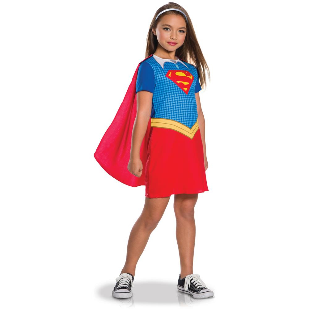 Costume Supergirl Per Bambina - Taglia: 7/8 Anni (117/128 Cm)  - Foto 1