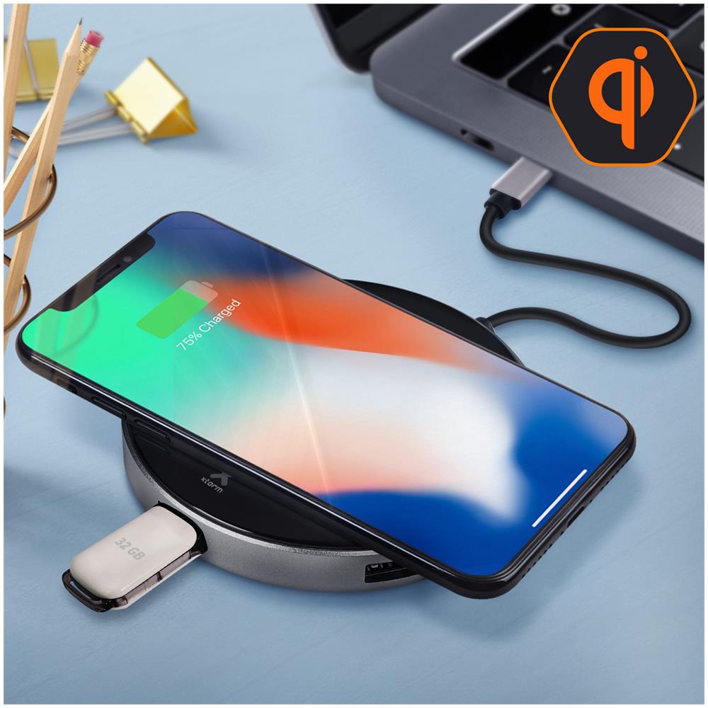Hub Da Usb Type C A 3x Porte Usb 1x Porta Usb-c 1x Hdmi Caricatore Qi - Foto 2