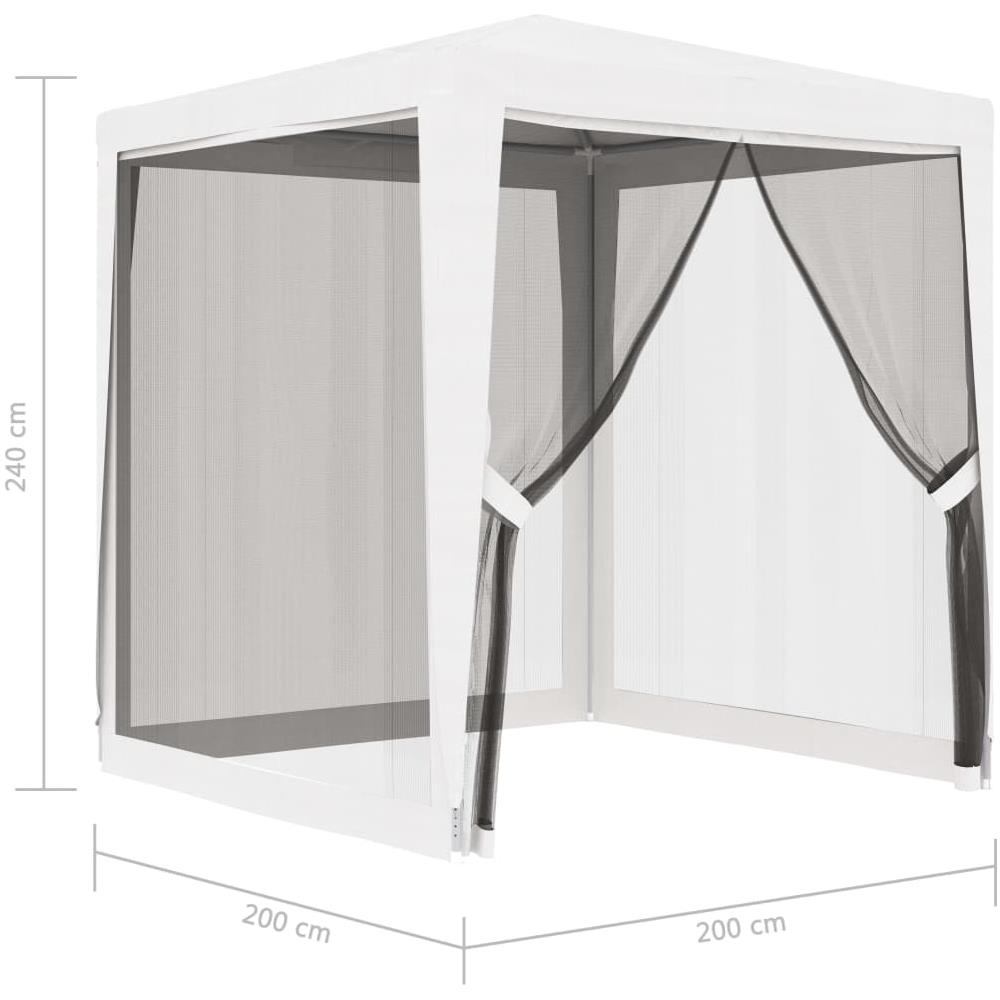 Tendone Per Feste Con 4 Pareti In Rete 2x2 M Bianco - Foto 12