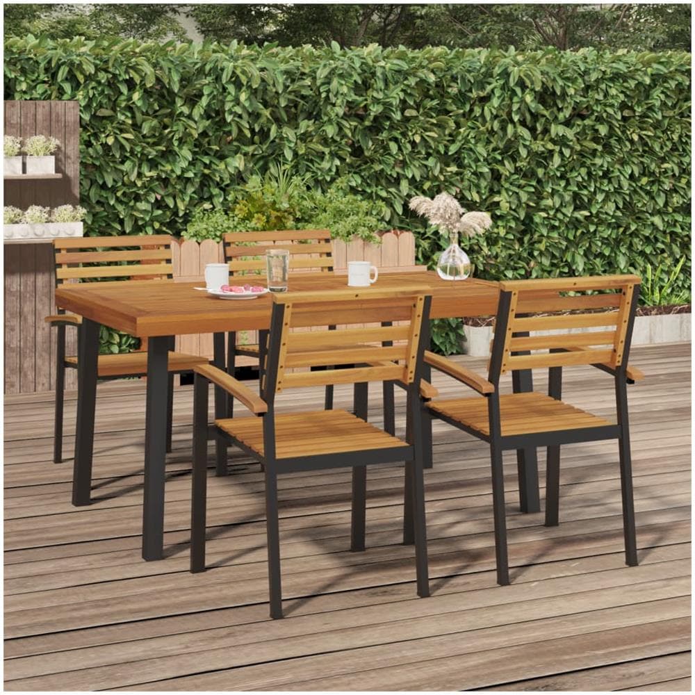 Tavolo Da Giardino 150x90x75 Cm Legno Massello Di Acacia - Foto 1