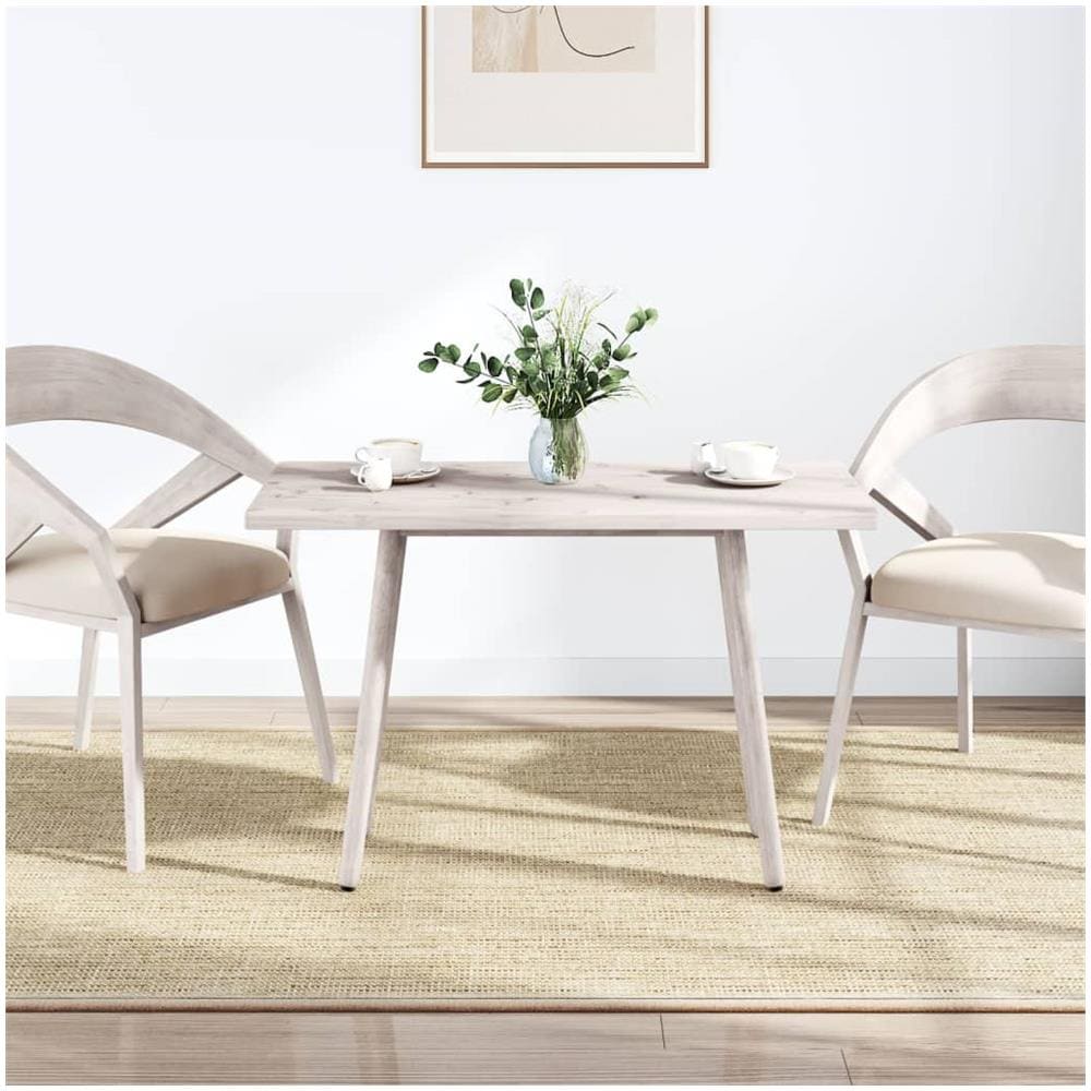 Piano Tavolo Bianco 100x50x2,5 Legno Massello Pino Rettangolare - Foto 2