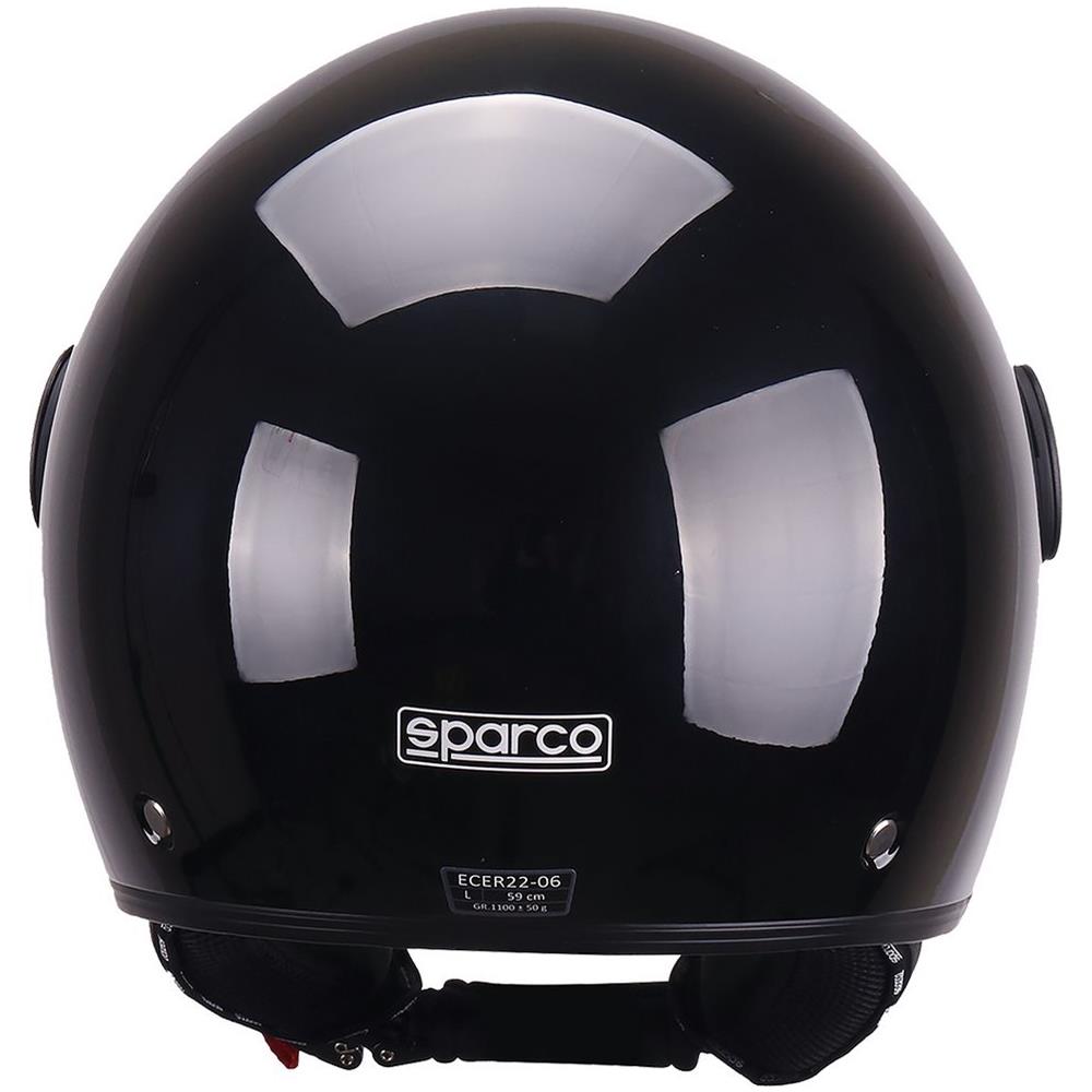 Casco Demi-jet Con Peak Per Moto Nero Metallizzato Con Calotta In Abs Taglia L - Foto 3
