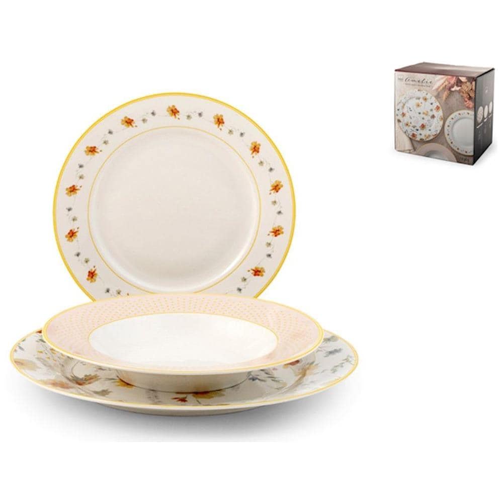 Servizio tavola 18 pezzi ala Amelie in new bone china decorato - Foto 1