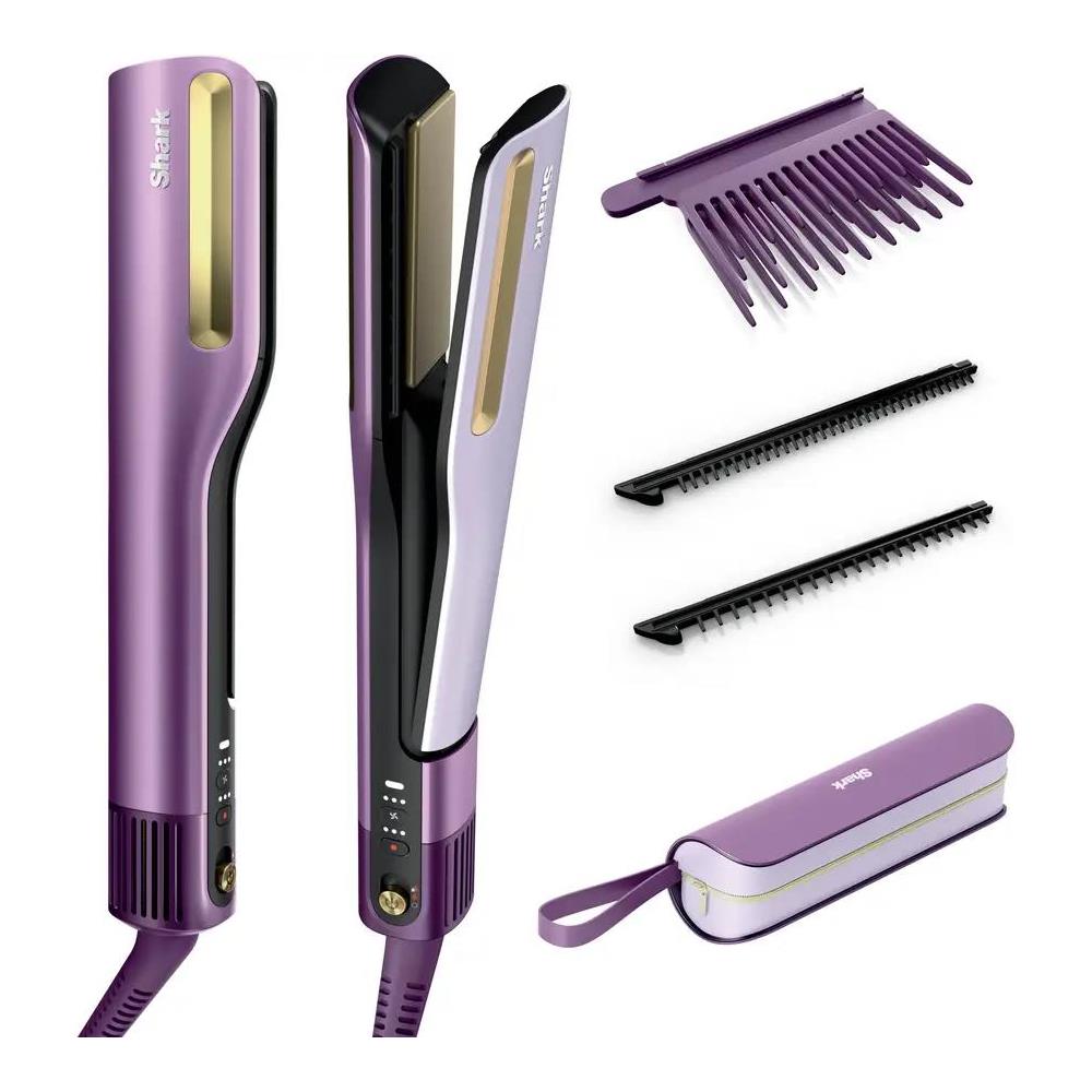 Piastra Per Capelli SilkiPro + Asciugacapelli Multifunzione Con Custodia Termoresistente - Prugna Satinata [HT401EUPU] - Foto 1