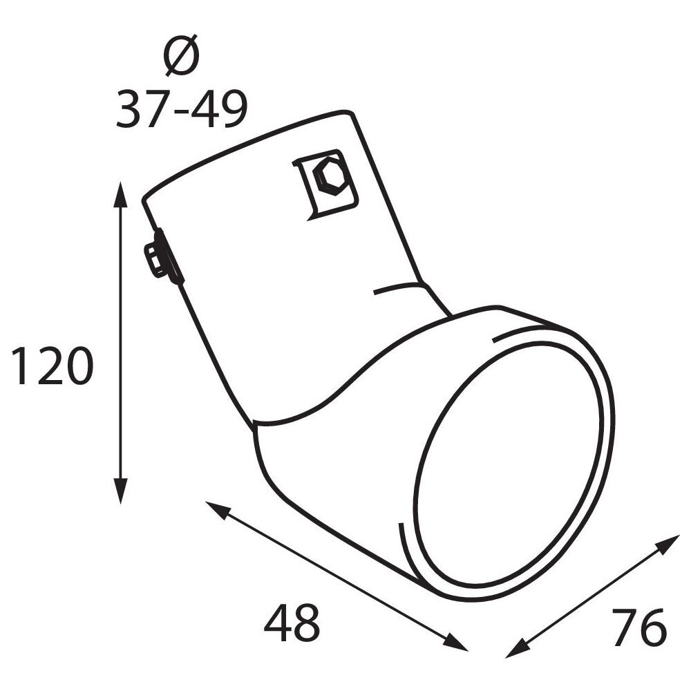 Terminale Ts-60 Acciaio Inox Regolabile Diam. 37-49 - Foto 6