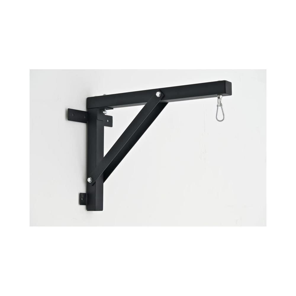 Sospensione da parete per sacco paracolpiù portata massima 150 kg, solida struttura in acciaio -nero - Foto 1
