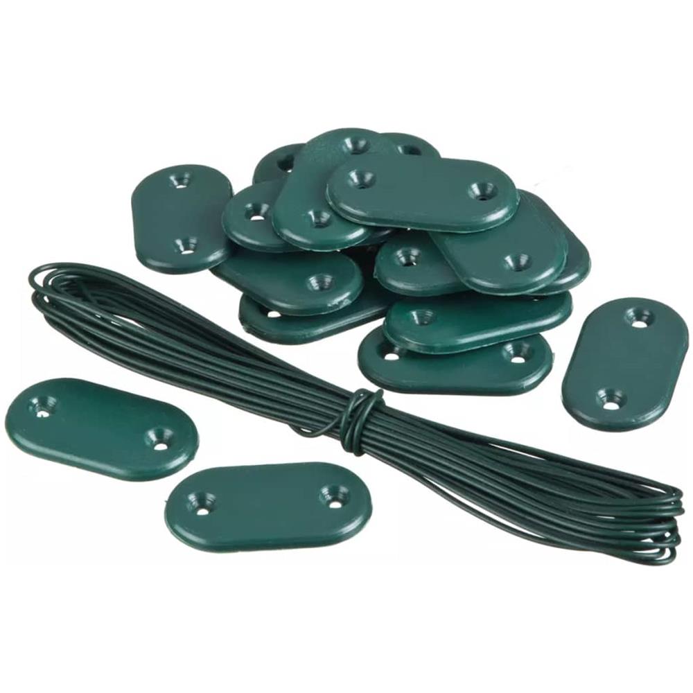 Set 27 Pz Fissaggio Per Recinzioni Da Giardino Verde 6050390 - Foto 1