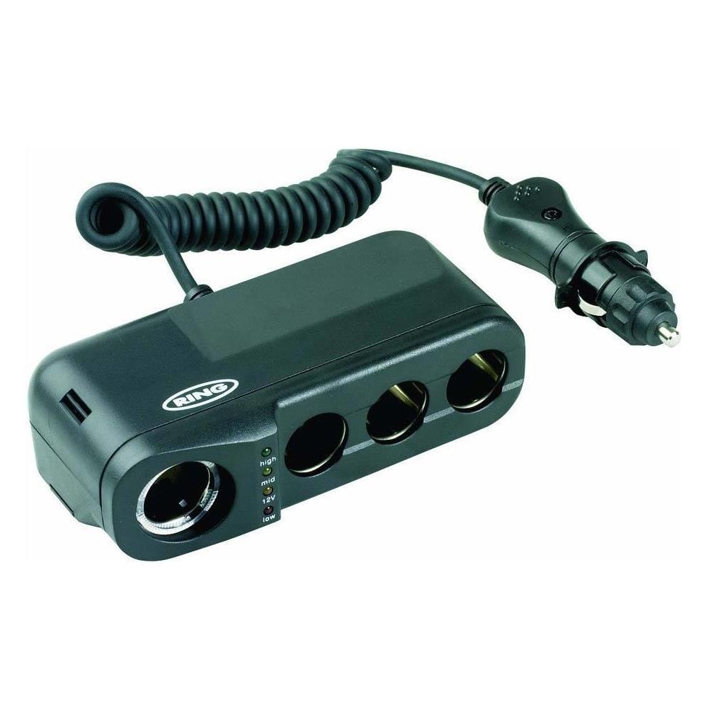 Rms4 Quadrupla Presa Accendisigari 12v 8a Con Tester Batteria - Foto 1