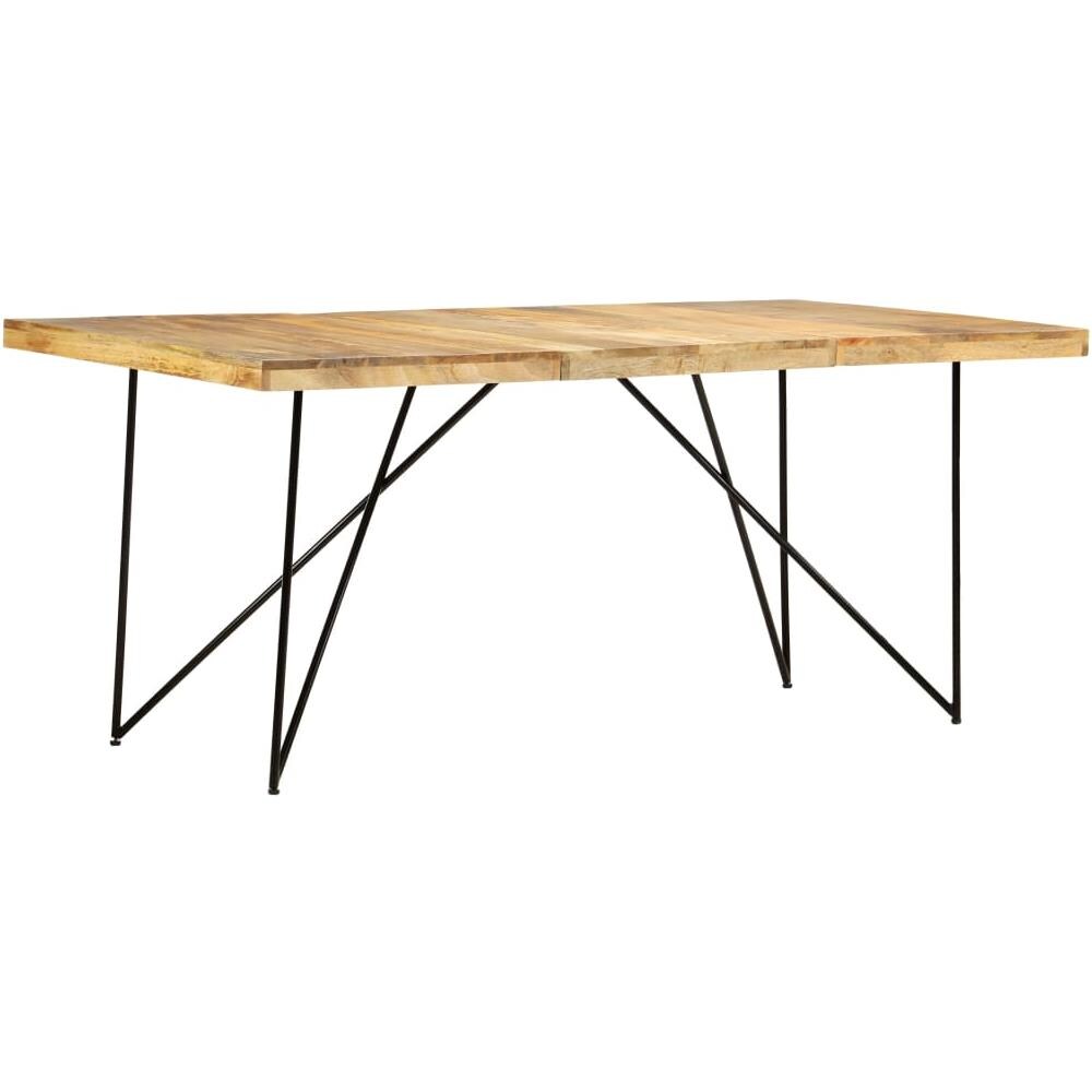 Tavolo Da Pranzo 180x90x76 Cm In Legno Massello Di Mango - Foto 8