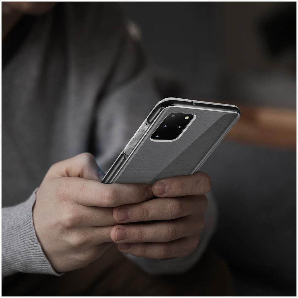 Cover Galaxy S20 Plus Silicone Morbido Contorno Bumper Trasparente - Foto 5