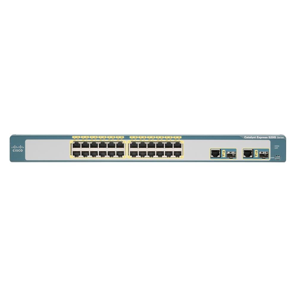 Ethernet Switch Cisco Catalyst 520-24LC 20 Porte Gestibile - 4 x POE - 22 x RJ-45 - 2 x Slot espansione - 10/100/1000Base-T - Foto 1