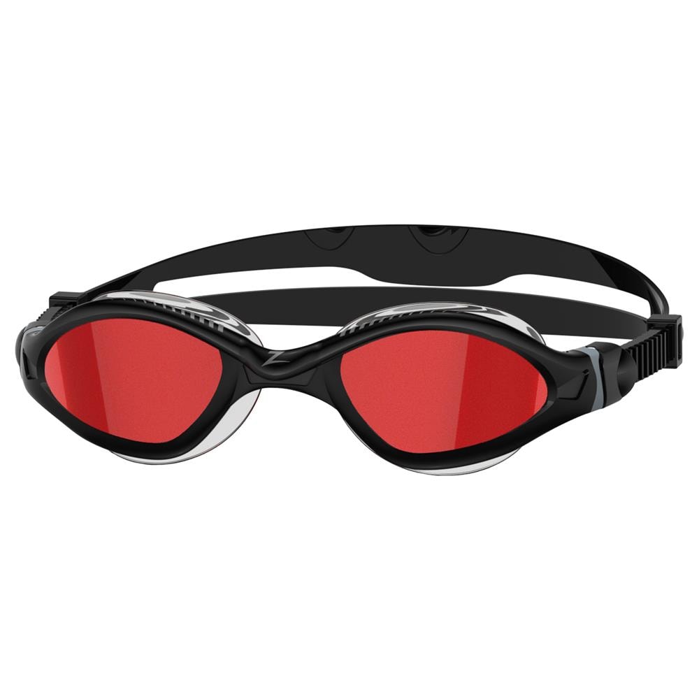 Goggle Color Tiger Lsr+ Mirror Regular Nero / grigio Specchiata Rosso - Foto 1