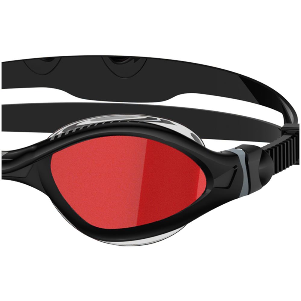 Goggle Color Tiger Lsr+ Mirror Regular Nero / grigio Specchiata Rosso - Foto 2