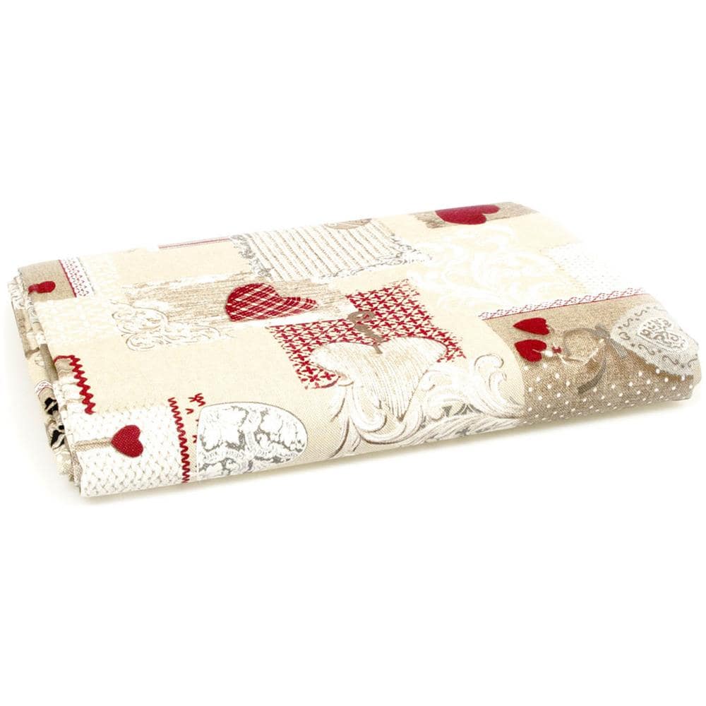 Telo Arredo Granfoulard Copritutto Cotone Made Italy Vari Disegni Arredatutto Copriletto Multiuso 1 Piazza Margot Rosso - Foto 2