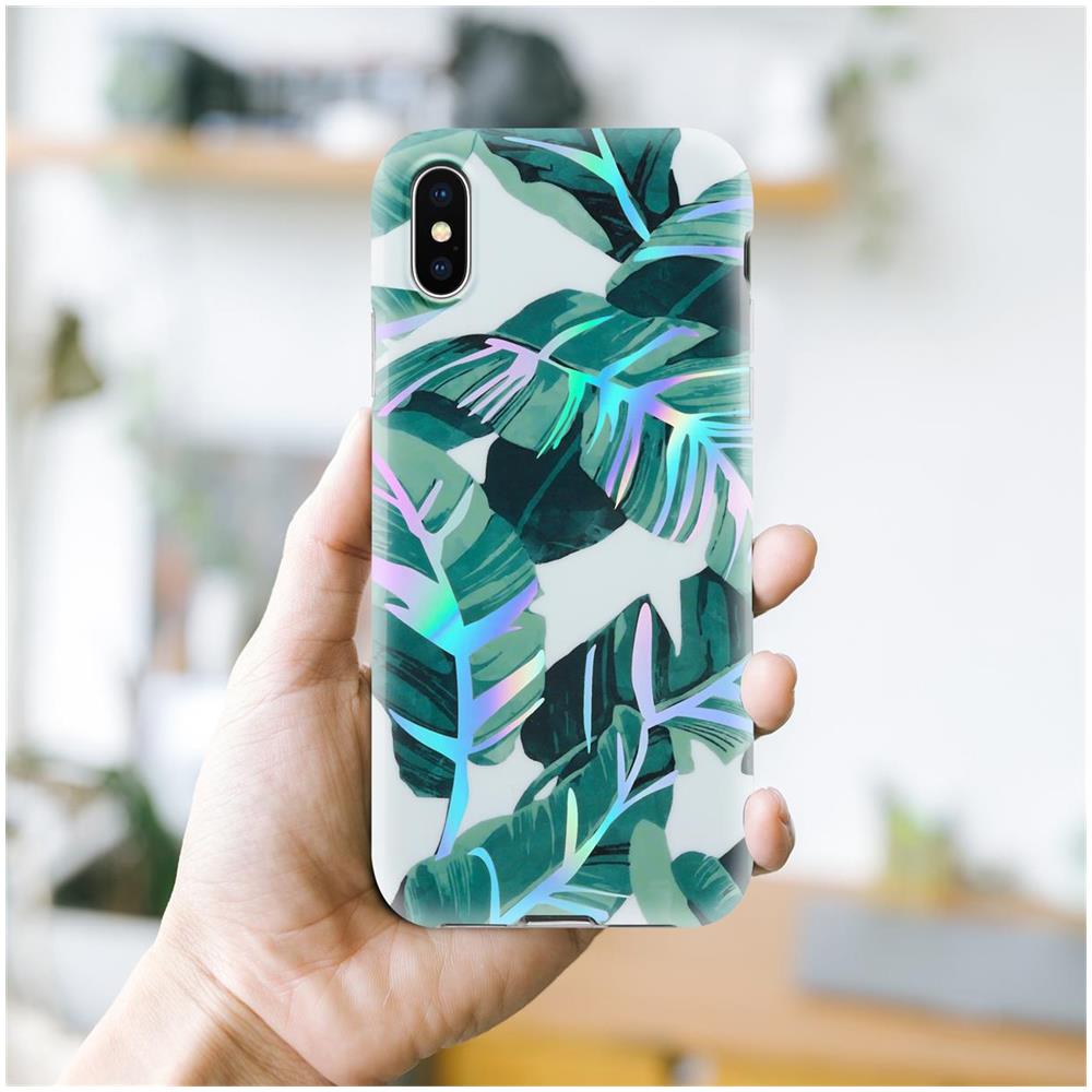 Custodia Compatibile Con Apple Iphone X / Xs Con Foglie Di Banana - Coperchio Protettivo In Silicone Tpu Con Motivo Floreale - Foto 7