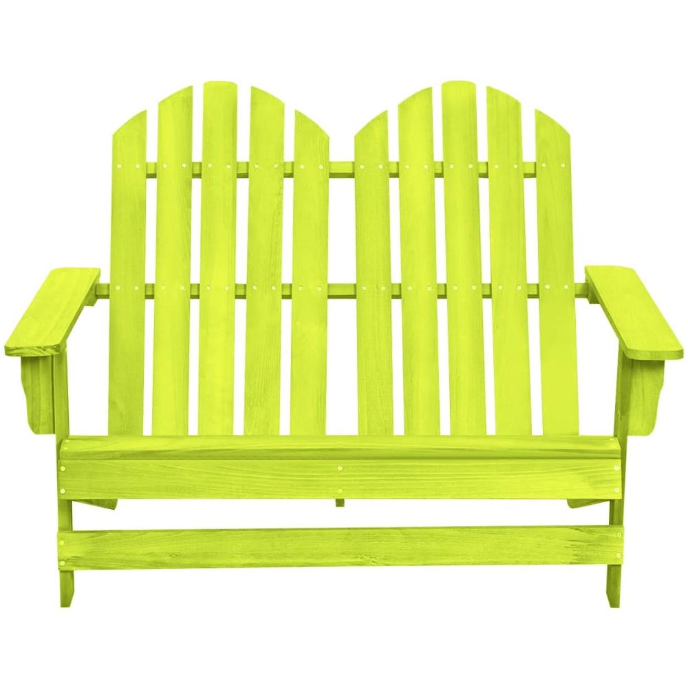 Sedia da Giardino Adirondack a 2 Posti in Legno di Abete Verde - Foto 2