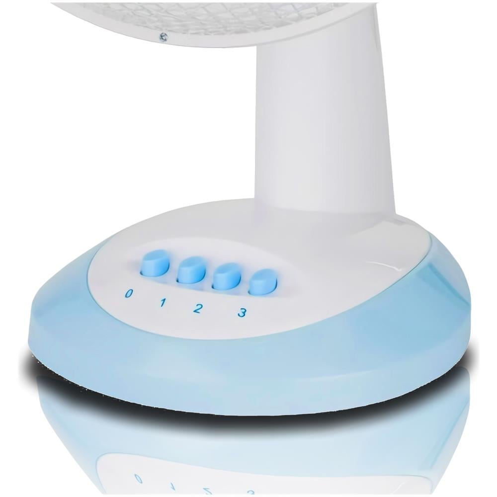 Ventilatore a Piantana MWP-16 Diametro 34 cm Potenza 40 W Colore Bianco / Azzurro - Foto 2