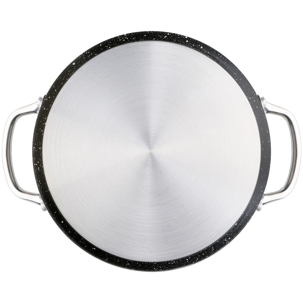 Granite Casseruola Bassa 28 Cm Induzione Antiaderente Ecologico Senza Pfoa, Alluminio Nero - Foto 3