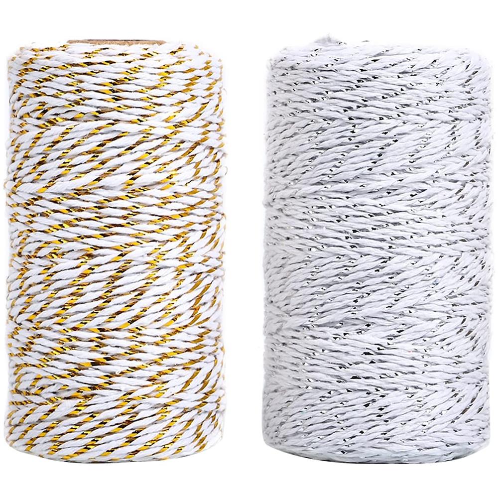 Spago Di Cotone Per Regali 100 M - Filo Bianco E Nero Per Confezioni, Giardinaggio E Fai Da Te - Foto 9