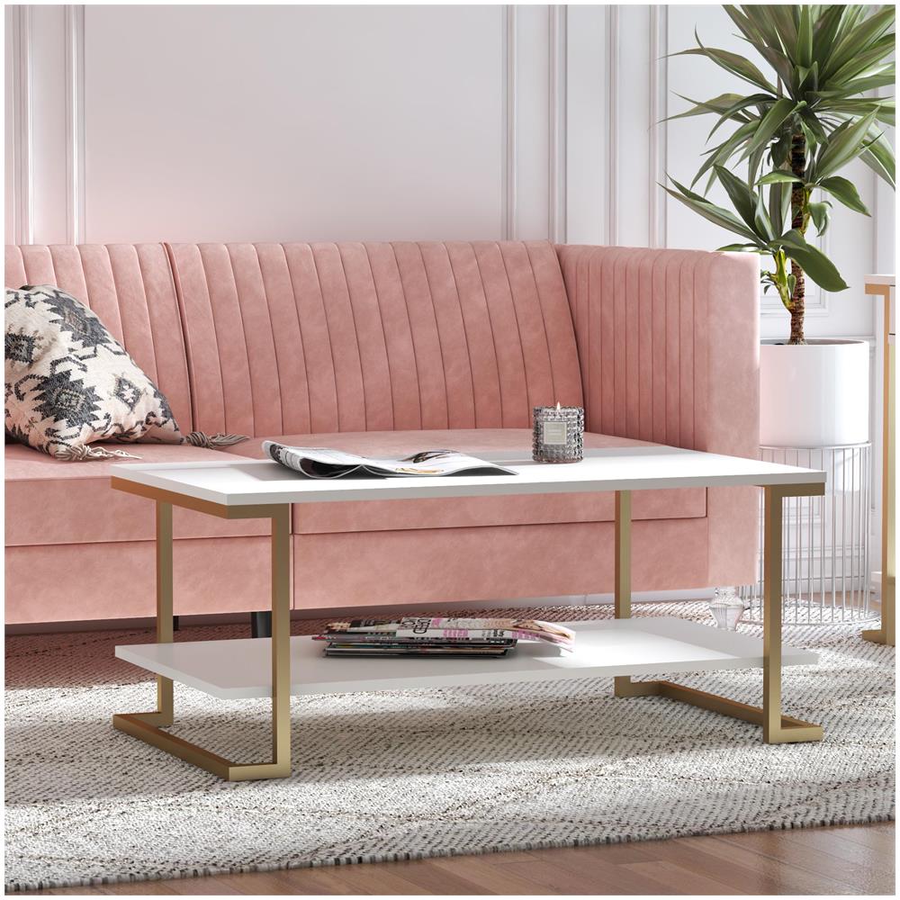 Camila Tavolino Con 1 Ripiano In Mdf Bianco - Foto 9