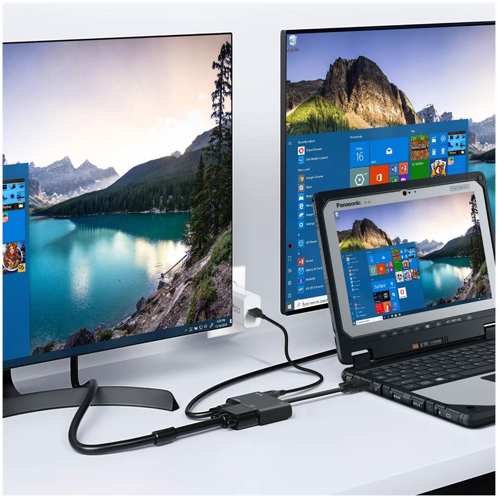 Adattatore Da Vga Maschio A Vga E Hdmi Femmina Con Porta Jack 3,5 Mm E Ricarica - Foto 5