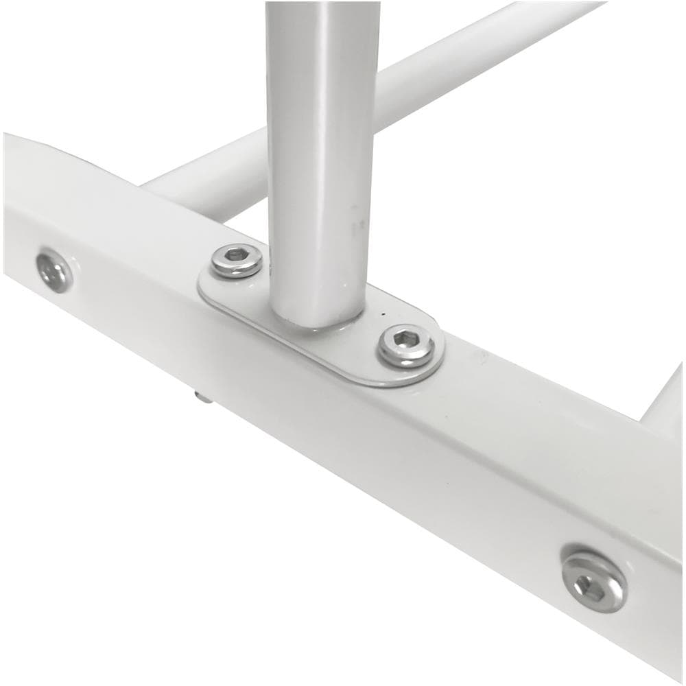 Appendiabiti Da Ingresso In Metallo Con 3 Ganci Laterali Home 150x110x40cm Bianco - Foto 2