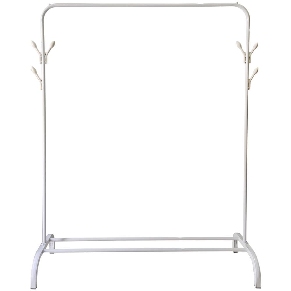 Appendiabiti Da Ingresso In Metallo Con 3 Ganci Laterali Home 150x110x40cm Bianco - Foto 8