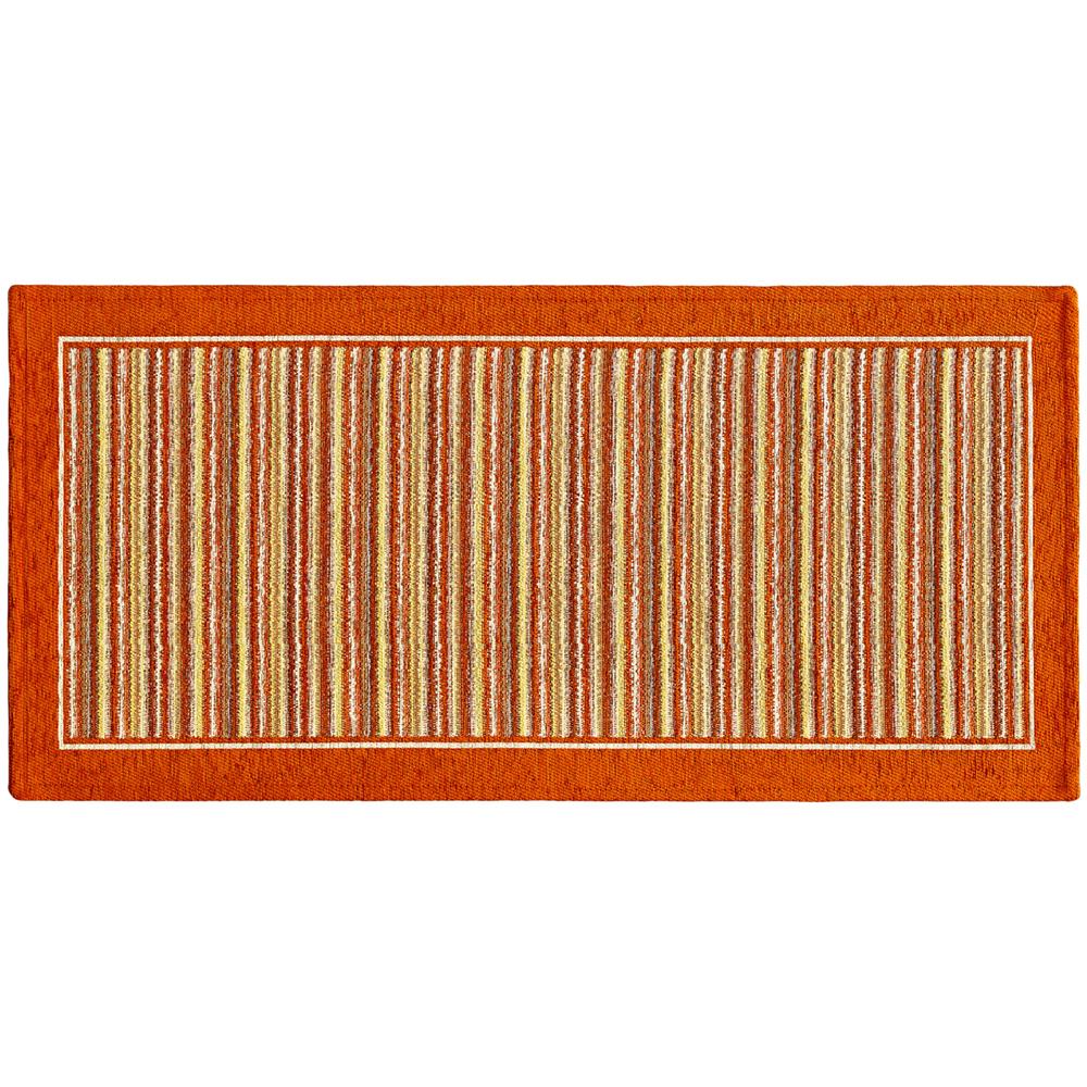 Tappeto Passatoia Cucina Corsia Retro Antiscivolo Disegno Shangai By Suardi 55x80 Arancio - Foto 1