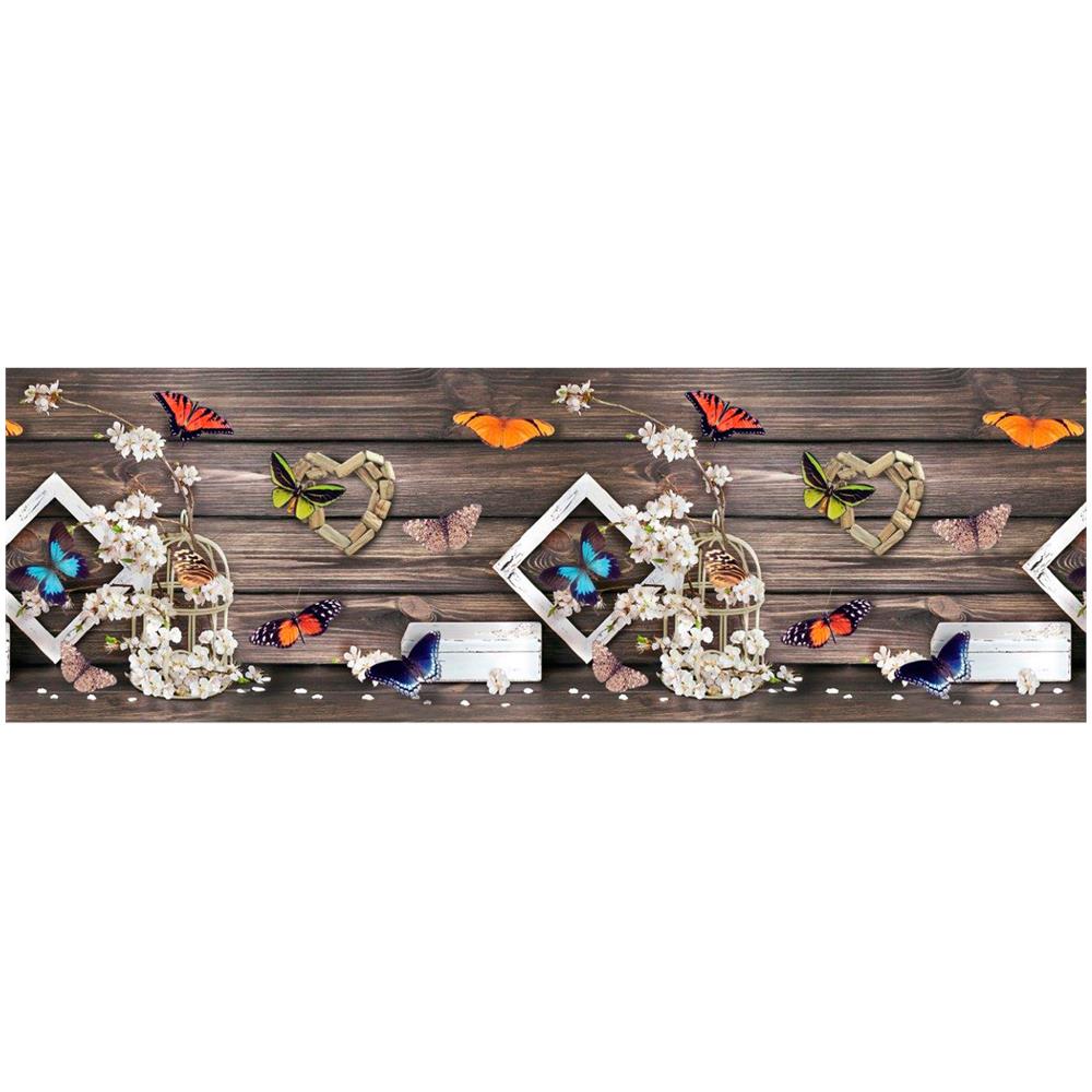 Tappeto Passatoia Cucina Antiscivolo Con Stampa Digitale Disegno Farfalle 324 50x500 Farfalle - Foto 2