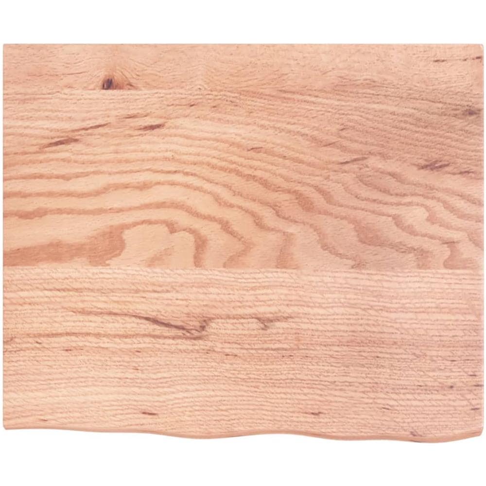 Ripiano Muro Marrone Chiaro 60x50x2 cm Massello Rovere Trattato - Foto 2