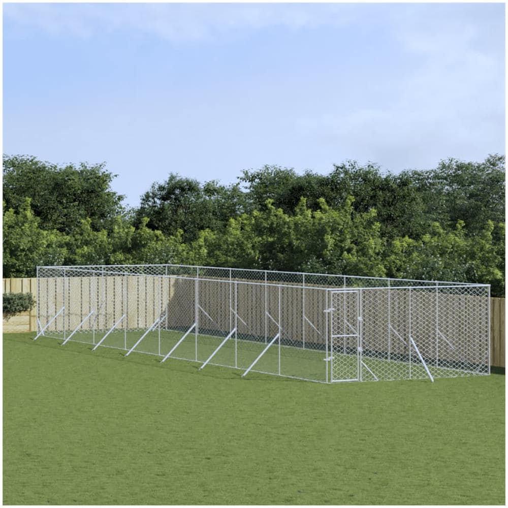 Cuccia Per Cani Da Esterno Argento 4x16x2 M In Acciaio Zincato - Foto 1