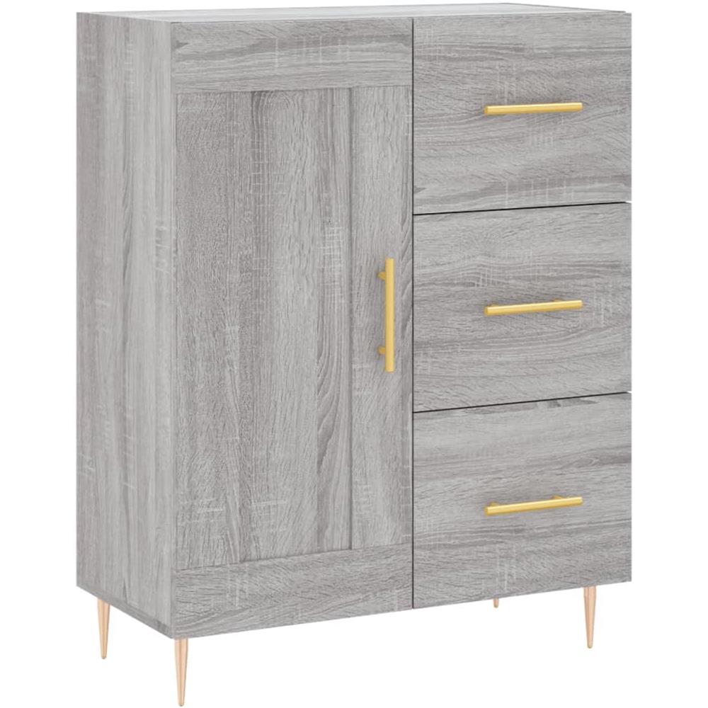 Credenza Grigio Sonoma 69,5x34x90 Cm In Legno Multistrato - Foto 2