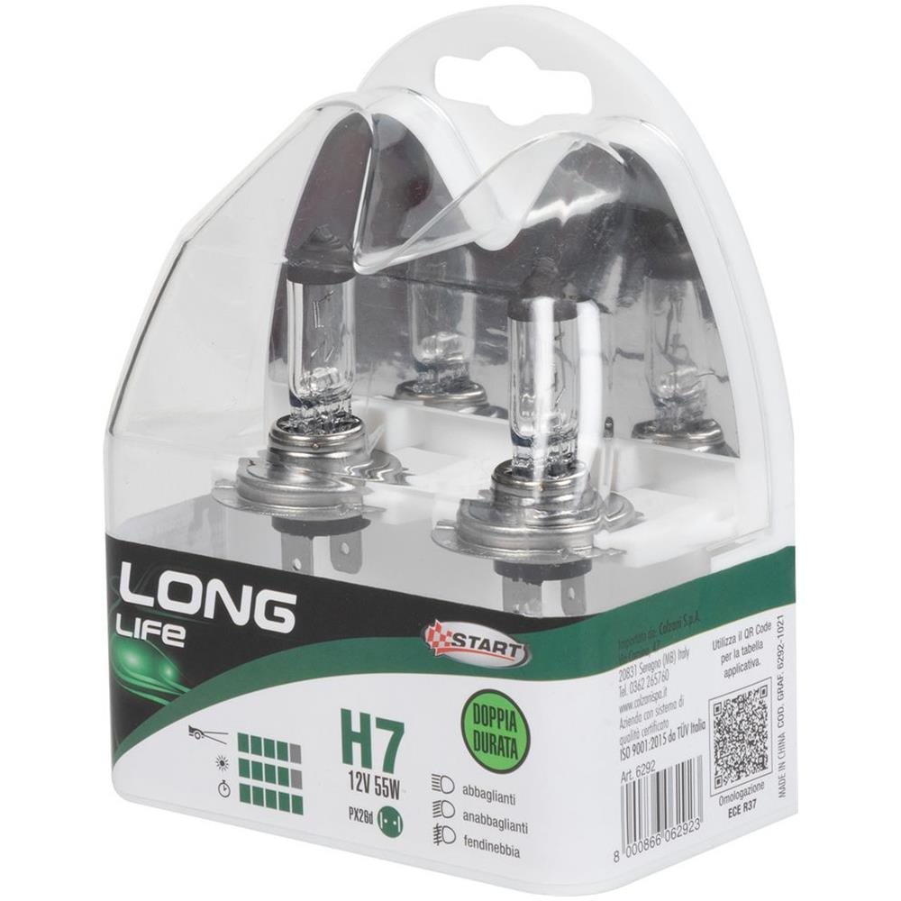 H7 Long Life Coppia Di Lampadine Per Luci Auto 12v 55w Px26d - Foto 3