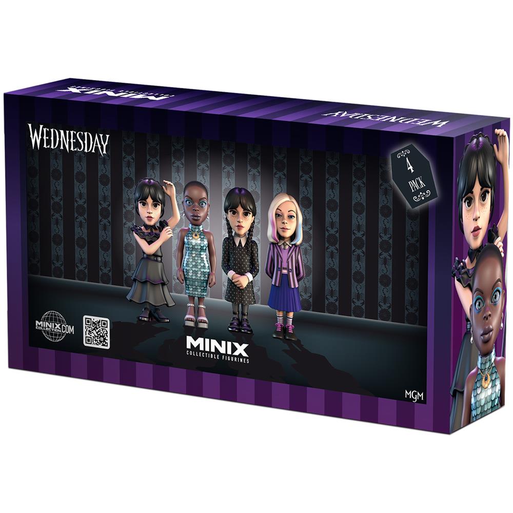 Serie Tv - Mercoledì - Confezione Da 4 - Mercoledì, Mercoledì In Abito Da Ballo, Enid, Bianca - Figura 12cm - Foto 2