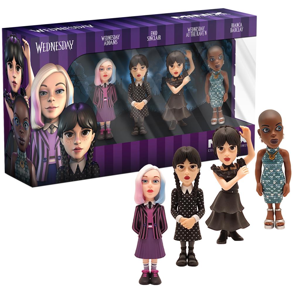 Serie Tv - Mercoledì - Confezione Da 4 - Mercoledì, Mercoledì In Abito Da Ballo, Enid, Bianca - Figura 12cm - Foto 5