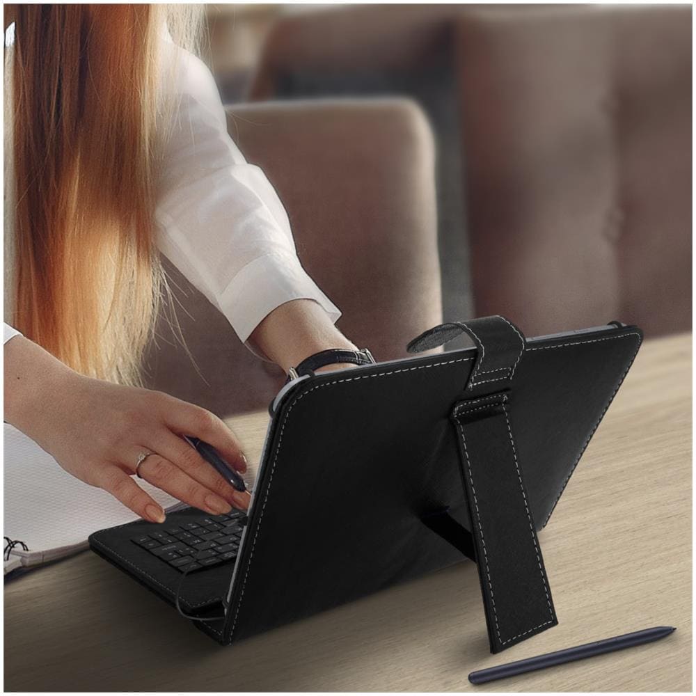 Custodia Stand Con Tastiera Azerty Integrata Per Tablet 10' - Nera - Foto 10