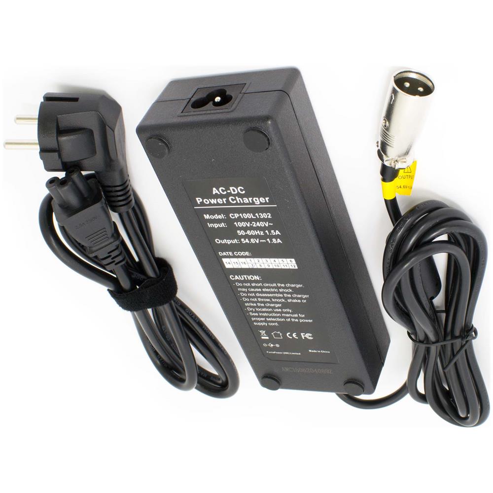 Bici Elettrica Batteria Caricabatteria Alimentatore 3-Pin Spina per Il 48V