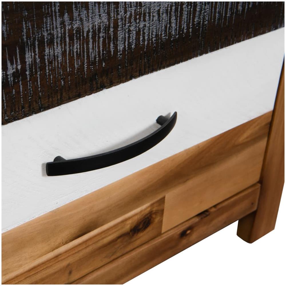 Tavolino Da Caffè In Legno Massello D'acacia 90x50x37,5 Cm - Foto 7