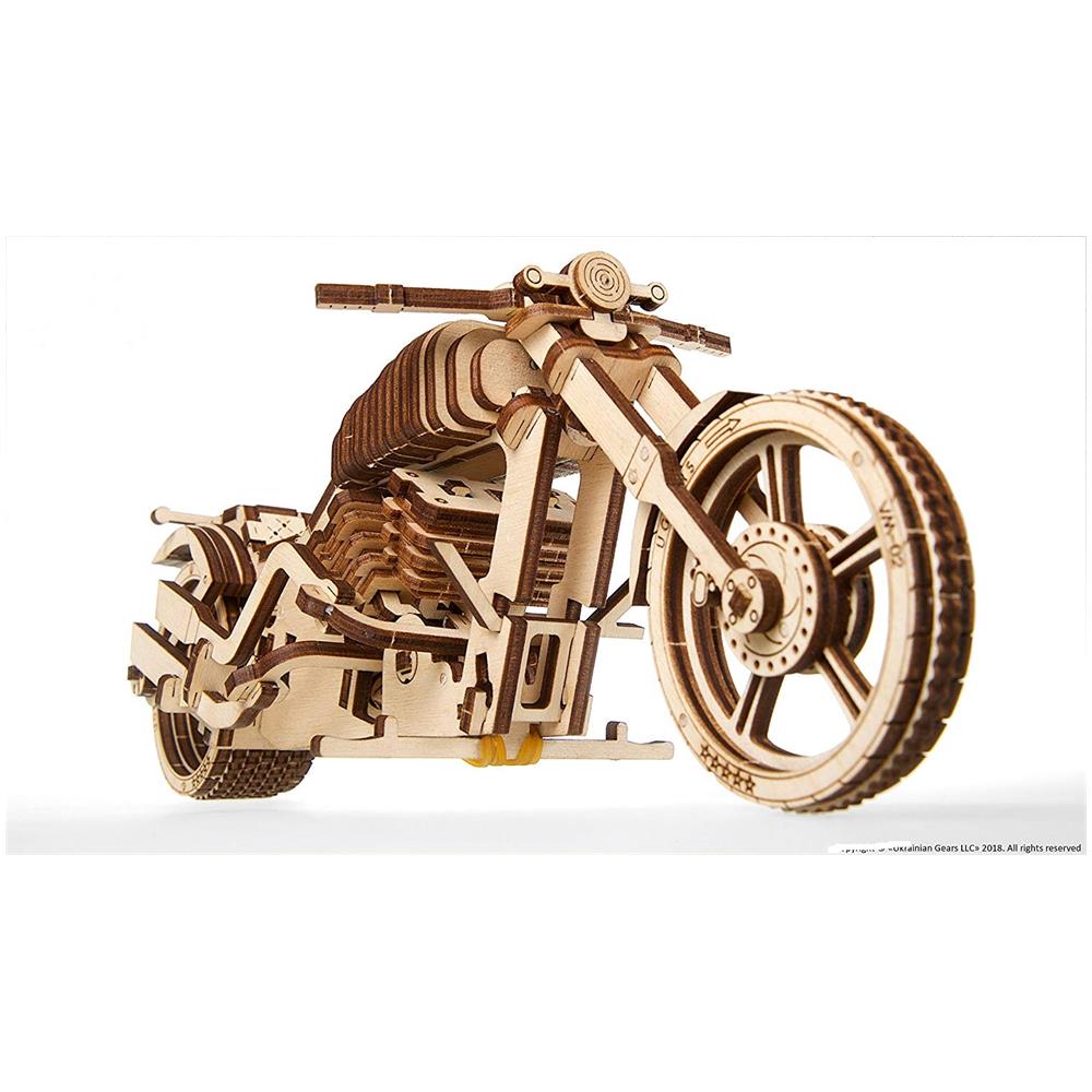 Puzzle in Legno 3D - Motocicletta VM 02 Kit di Costruzione - 189 Pezzi - Foto 2