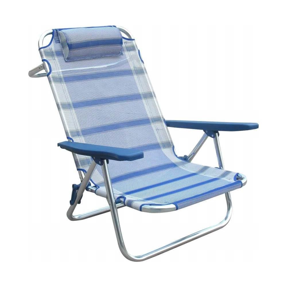 Spiaggina Mare Prendisole In Alluminio Con Braccioli Cm 65 X 67 X 83 H - Foto 2