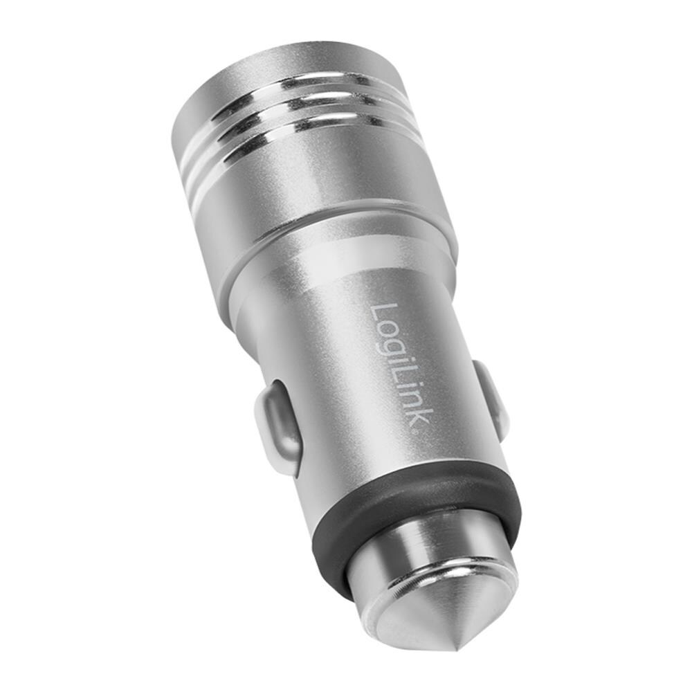 Caricatore Da Auto In Alluminio 2x Usb 10,5w Rompivetro Di Emergenza - Foto 2