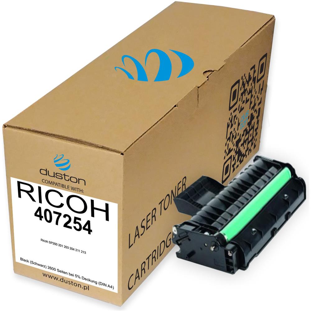 TONER COMPATIBILE - 407254 Negro Compatible Con Ricoh Sp200 Sp201 Sp203 Sp204 Sp211 Sp213 - Foto 2