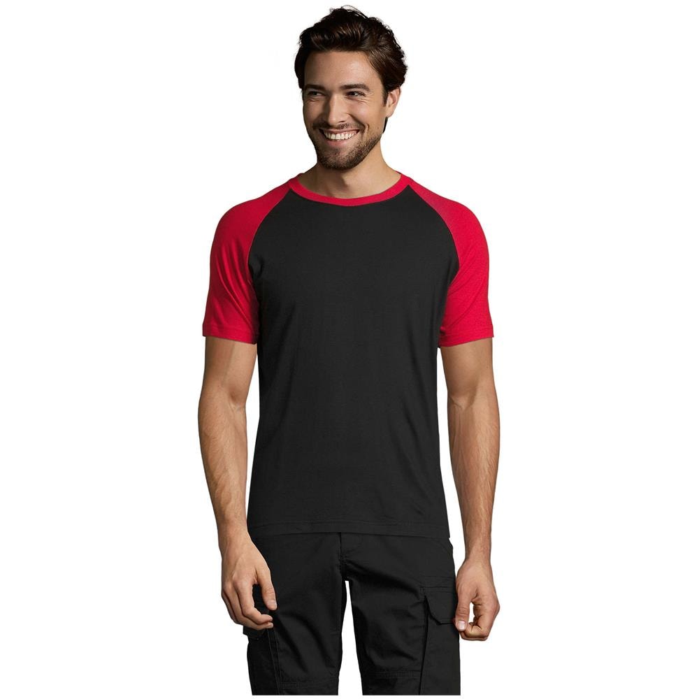 Bicolor manica Raglan uomo Funky - Foto 1