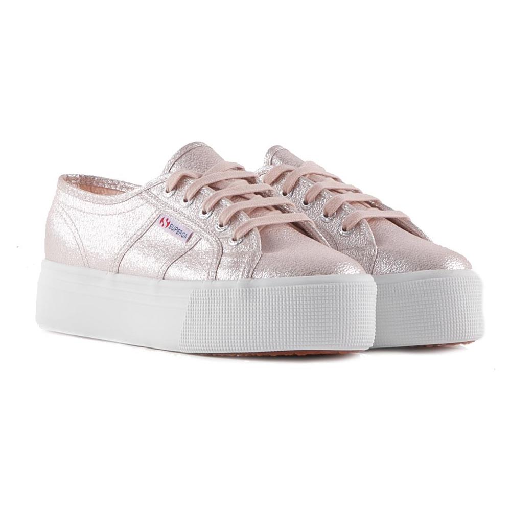 Sneaker Donna 2790 In Lamé Rosa Con Zeppa - Foto 2