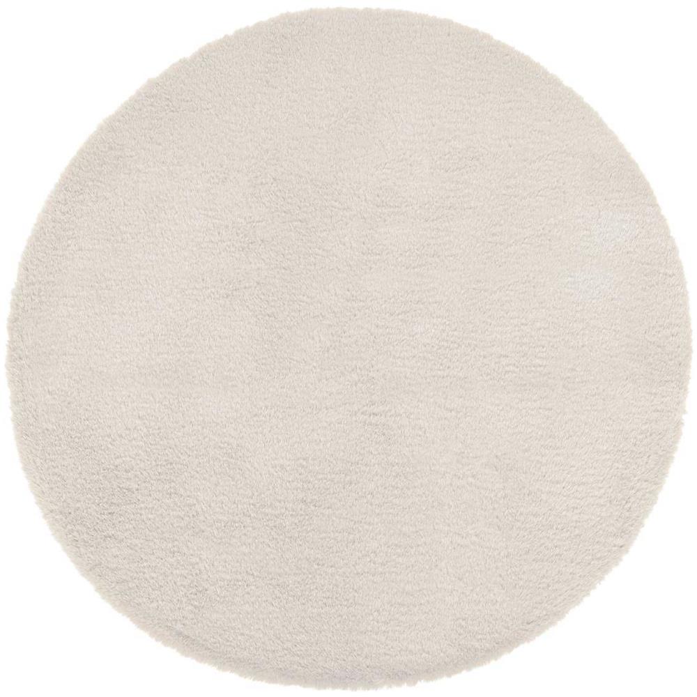 Tappeto In Pelliccia Sintetica, Ø 80 Cm, Giallo - Foto 1