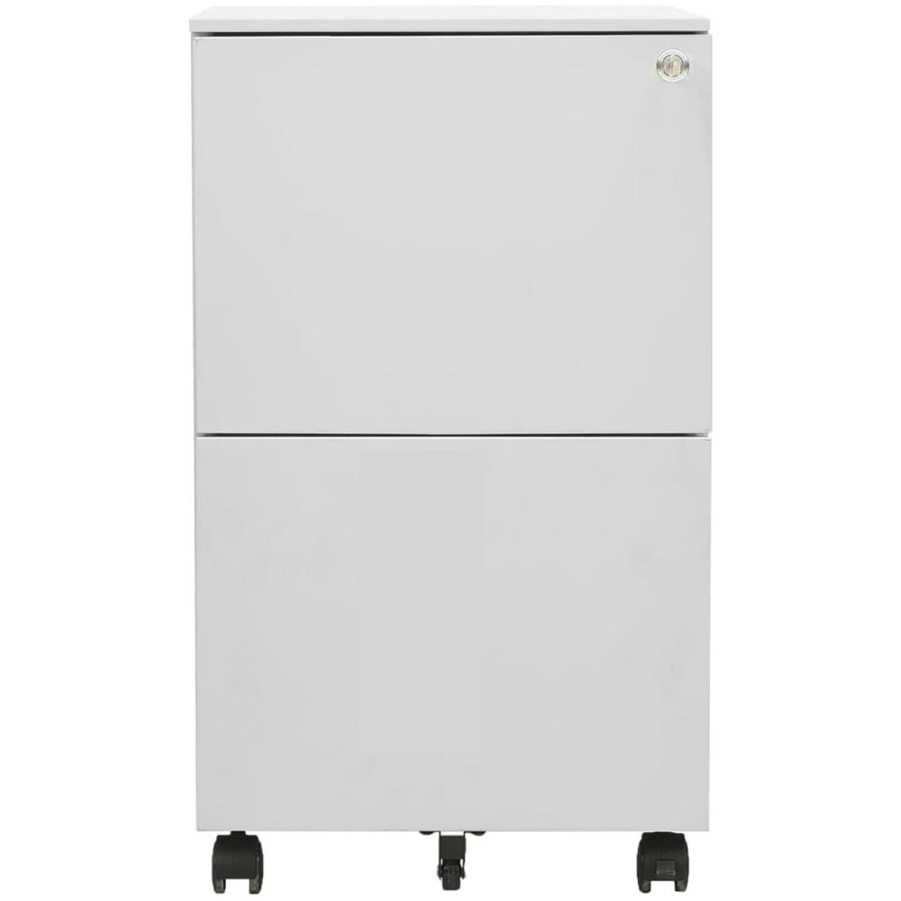 Schedario Mobile Grigio Chiaro 39x45x67 Cm In Acciaio - Foto 2