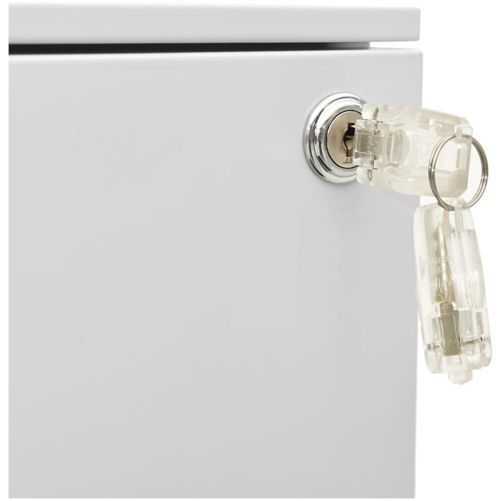 Schedario Mobile Grigio Chiaro 39x45x67 Cm In Acciaio - Foto 11