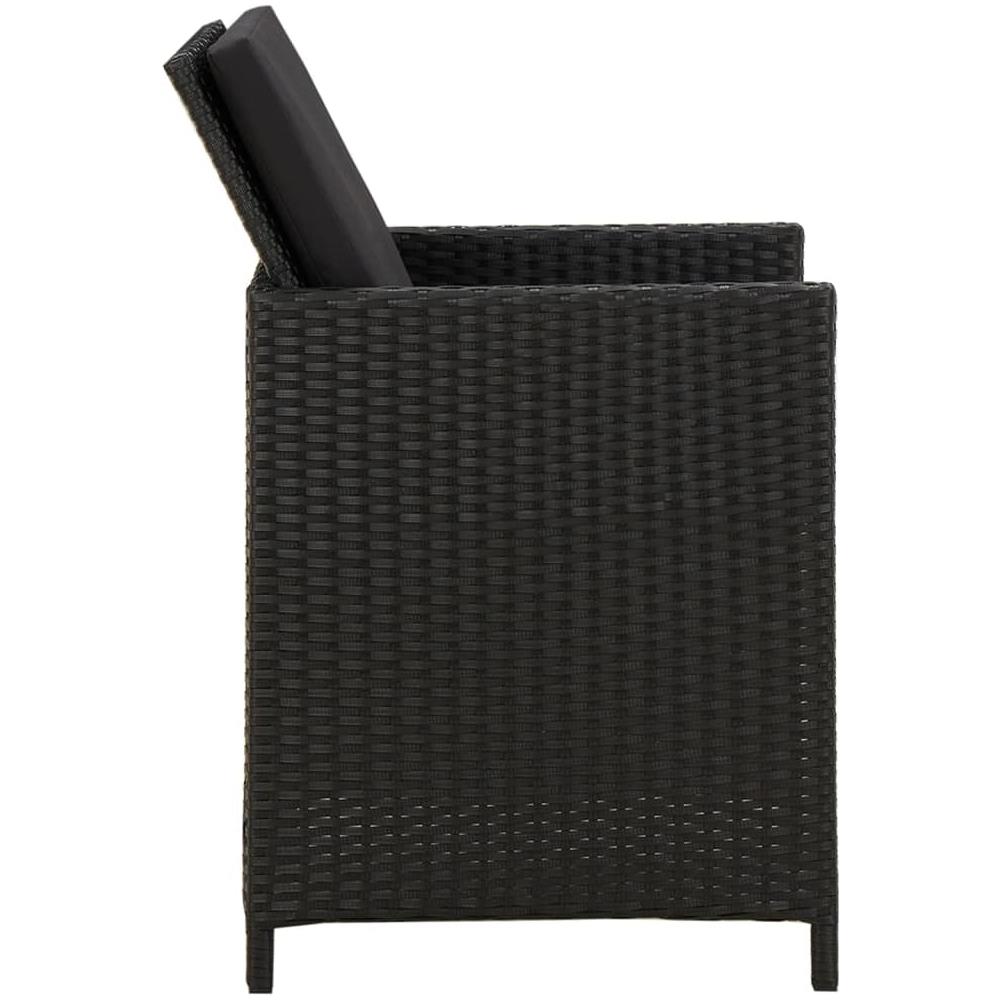 Set Da Pranzo Per Giardino 3 Pz Con Cuscini Nero - Foto 7