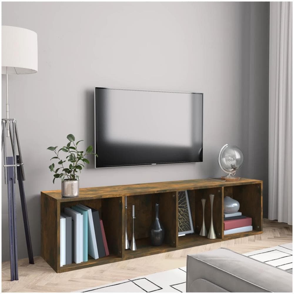 Libreria /mobile Tv Rovere Fumo 143x30x36 Cm Legno Multistrato - Foto 1