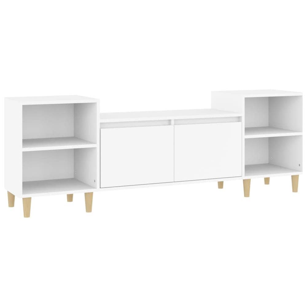 Mobile Porta Tv Bianco 160x35x55 Cm In Legno Multistrato - Foto 2